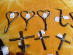 Cross & Heart wall hooks