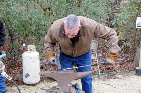 Sid forging a nail