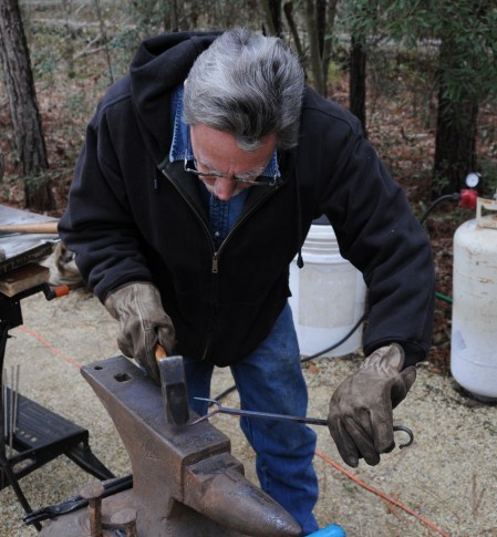Phil forging a meat fork