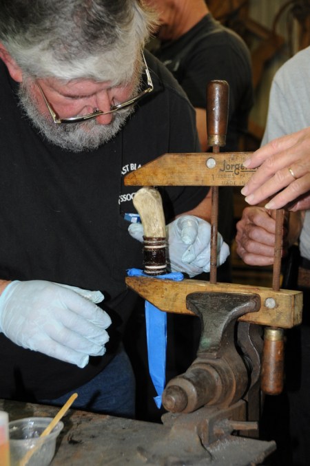 Clamping handle to cure epoxy