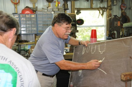 Chuck shows grooving tool tip shapes used for silver inlaying