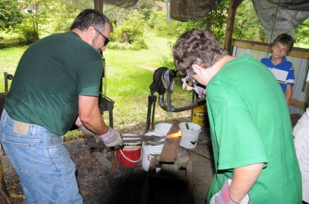 Brian and Kevin forge a spike knife