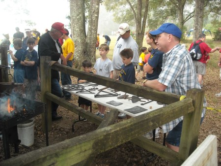 Sid explains importance of Blacksmithing to Scouts