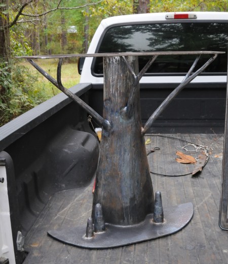 John's Cypress Trunk Table