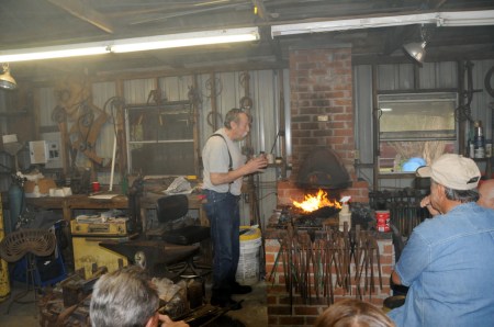 Buddy demonstrates proper fire technique