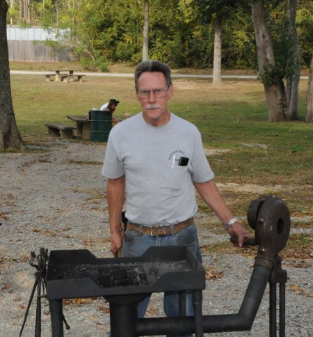 Phil Love starts up his forge